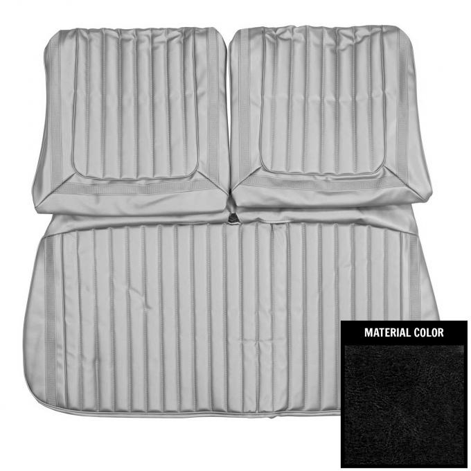 PUI Interiors 1969 Buick Skylark/GS Custom Black Front Bench Seat W/O Arm Rest Cover 69US10B