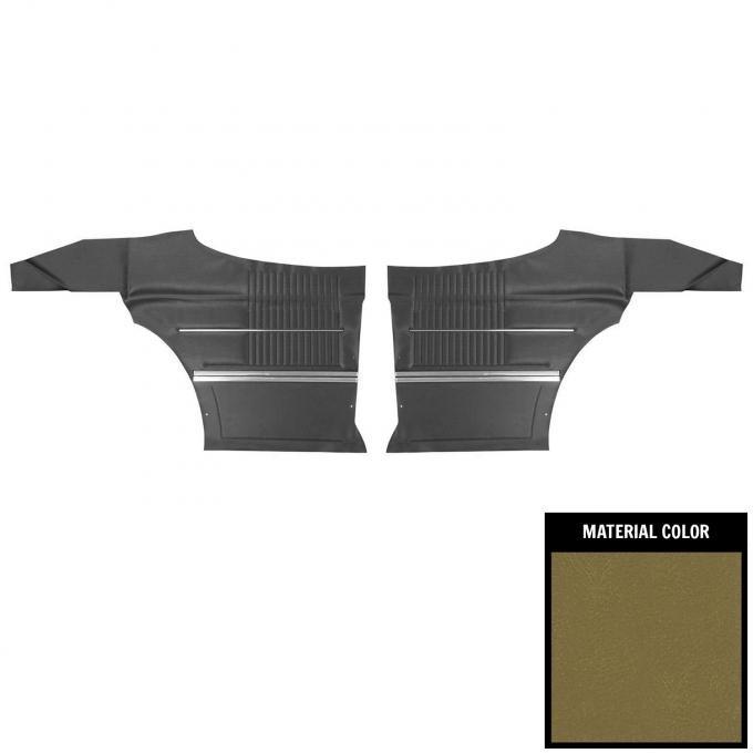 PUI Interiors 1968 Oldsmobile Cutlass "S"/Holiday Hardtop Ivy Gold Rear Door Panels 68CD46C