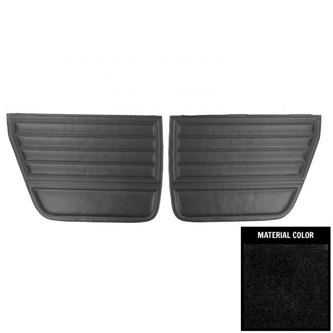 PUI Interiors 1965 Chevrolet Chevelle 4-Door Sedan/Wagon Black Rear Door Panels 65AD4D10S