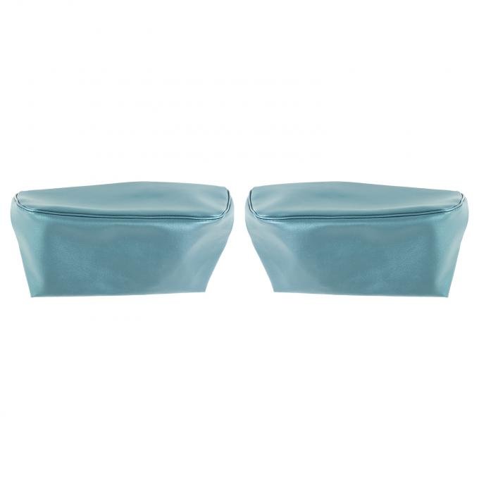 PUI Interiors 1968-1972 GM A-Body & Nova Medium Blue Bucket Seat Head Rest Covers 68AH17U