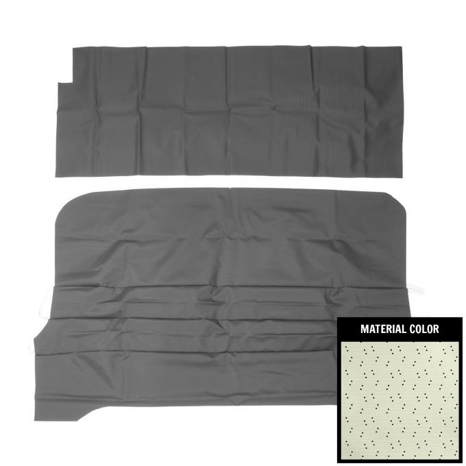 PUI Interiors 1968-1972 Chevrolet El Camino White Ribbed Headliner 68CH101BN