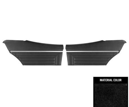 PUI Interiors 1971-72 Buick Skylark/GS Standard Hardtop Pre-Assembled Black Rear Door Panels 71UDS10C-P