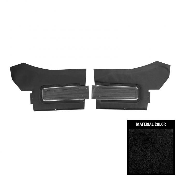 PUI Interiors 1972 Oldsmobile Cutlass Supreme Convertible Black Rear Door Panels 72CD101V