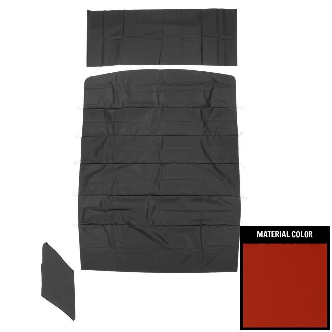 PUI Interiors 1966-1967 Chevrolet A-Body Sedan Bright Red Basketweave Headliner 66AH102AS