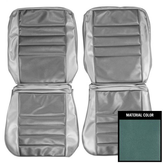 PUI Interiors 1965 Chevrolet Chevelle Light Blue Front Bucket Seat Covers 65AS12U