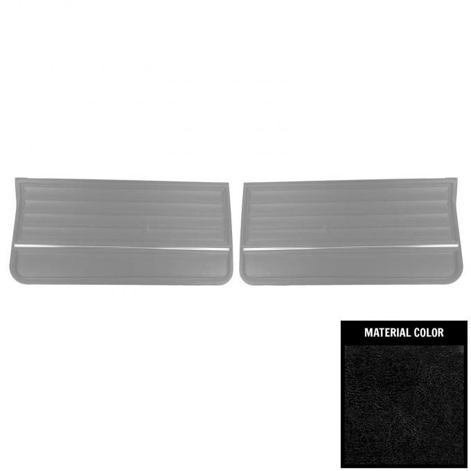 PUI Interiors 1966 Chevrolet Chevelle Black Pre-Assembled Gold Edition Front Door Panels PDO280