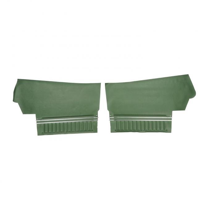 PUI Interiors 1972 Chevrolet Chevelle Convertible Dark Green Rear Door Panels D247V