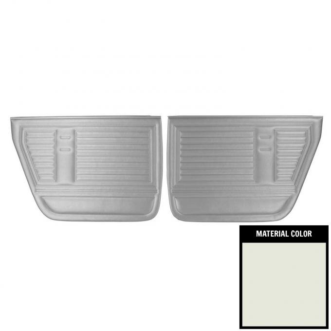 PUI Interiors 1967 Chevrolet Chevelle 4 Door Hardtop White Rear Door Panels 67AD4D37C
