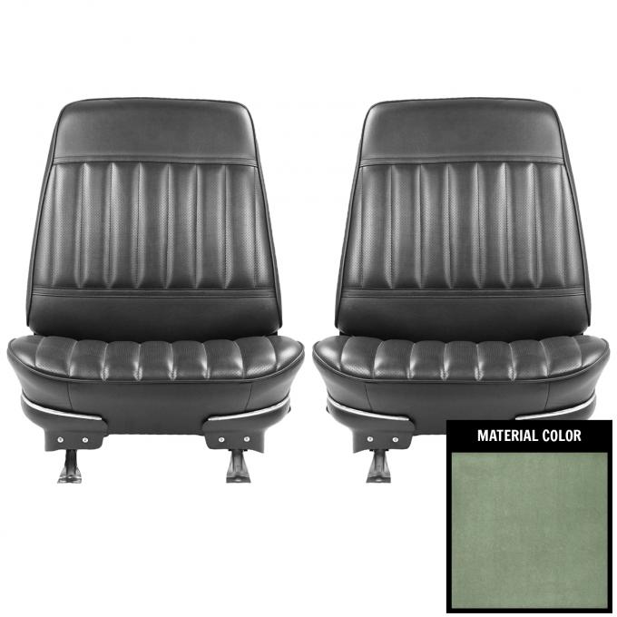 PUI Interiors 1970 Buick Skylark/Custom/GS350/400 Green Pre-Assembled Front Bucket Seats 70US24U-P
