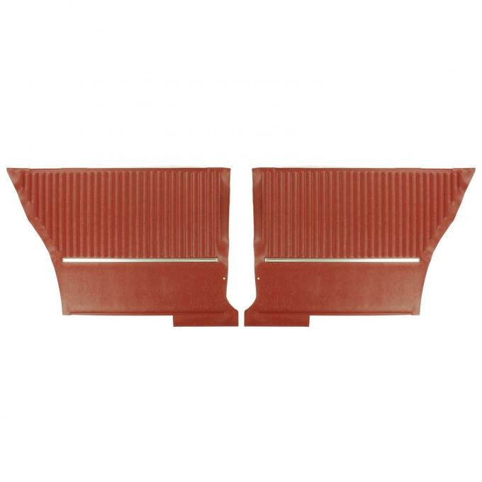 PUI Interiors 1964 Chevelle Hardtop Red Pre-Assembled Gold Edition Rear Door Panels PDO301C
