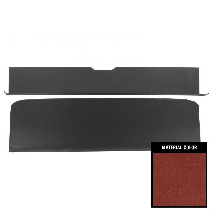 PUI Interiors 1965-1967 Chevelle/GTO/Cutlass/Skylark Convt Metallic Red Rear Seat Trim Panels 65AS08VB