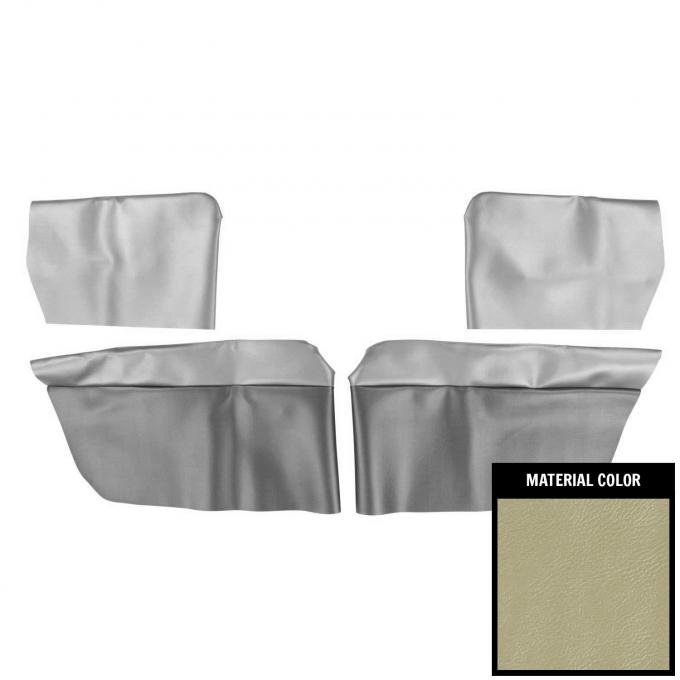 PUI Interiors 1965-1967 GTO/Cutlass Convertible Parchment Rear Arm Rest Covers 65AR27