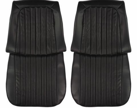 PUI Interiors 1972 Pontiac GTO/LeMans Sport Black Front Bucket Seat Covers 72GS10U