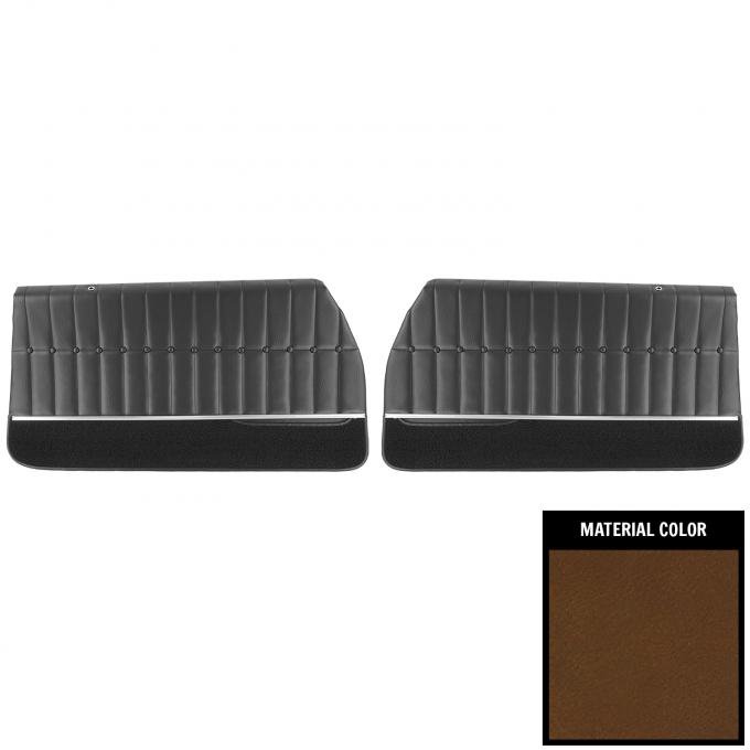 PUI Interiors 1971-72 Chevrolet Monte Carlo Pre-Assembled Dark Saddle Front Door Panels 71MD42-P