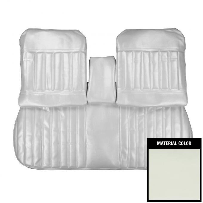 PUI Interiors 1971-1972 Buick Skylark/GS Custom White Front Bench W/Arm Rest Seat Cover 71US37B1