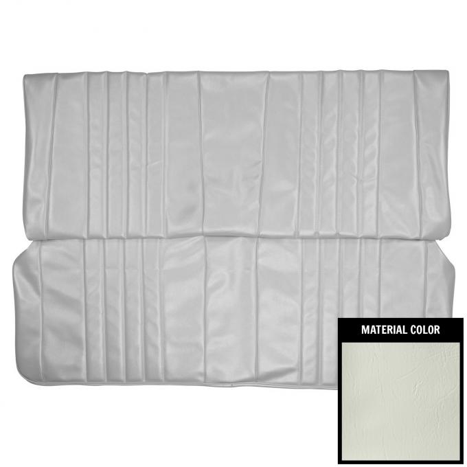 PUI Interiors 1968 Chevrolet Chevelle Hardtop White Rear Bench Seat Cover 68AS37C