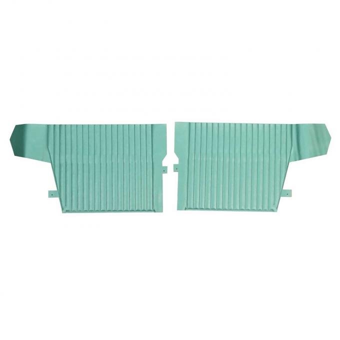 PUI Interiors 1965 Pontiac Gramd Prix Convertible Dark Aqua Rear Door Panels 65PD04V