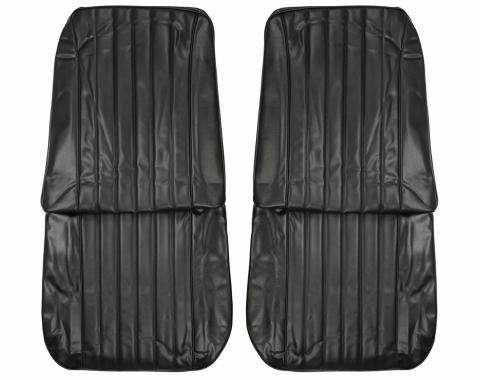 PUI Interiors 1968 Chevrolet Chevelle Black Front Bucket Seat Covers 68AS10U