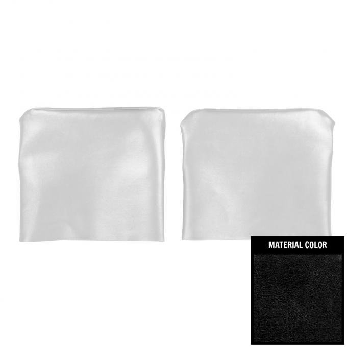 PUI Interiors 1966-1967 Chevrolet Chevelle/GTO/Lemans Black Bucket Seat Head Rest Covers 66AH10U