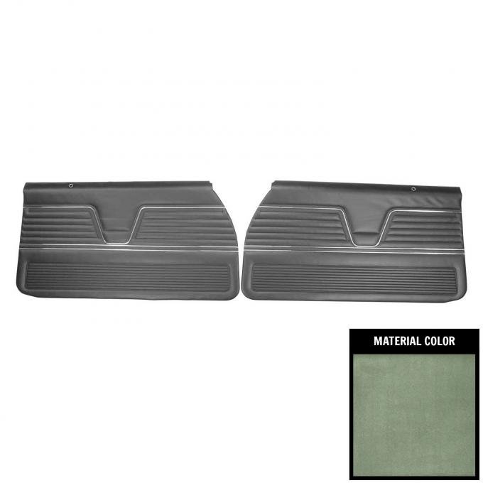 PUI Interiors 1969 Chevrolet Chevelle Pre-Assembled Dark Metallic Green Front Door Panels PD253