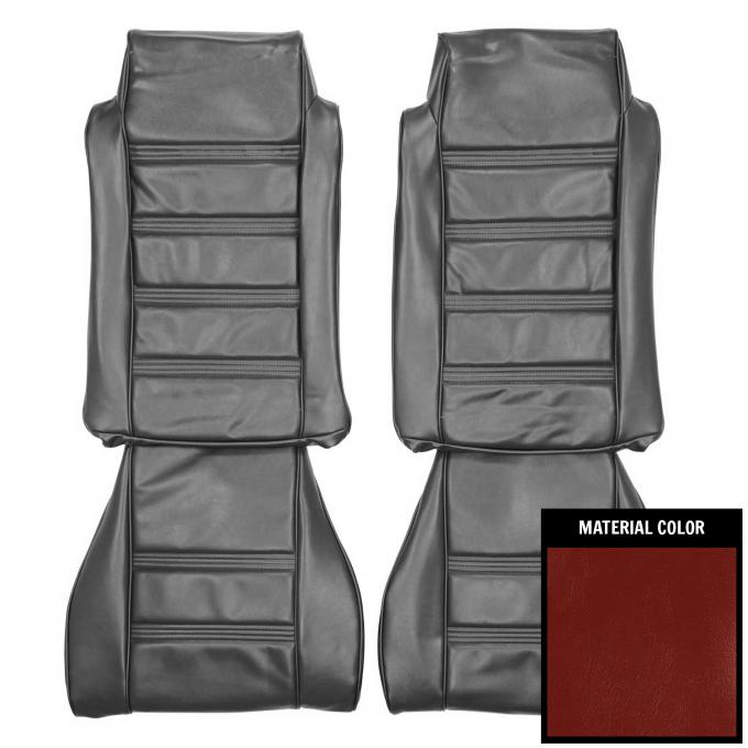 PUI Interiors 1978-1980 Chevrolet Malibu/Laguna Carmine Swivel Bucket Seat Covers 78AS38U