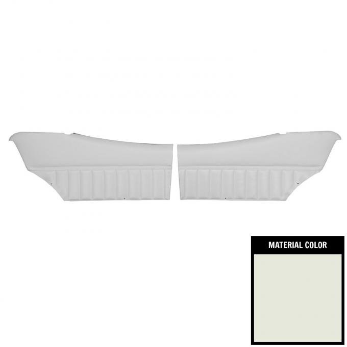 PUI Interiors 1971-1972 Skylark/350/Custom/GS Hardtop Pre-Assembled White Rear Door Panels 71UD37C-P