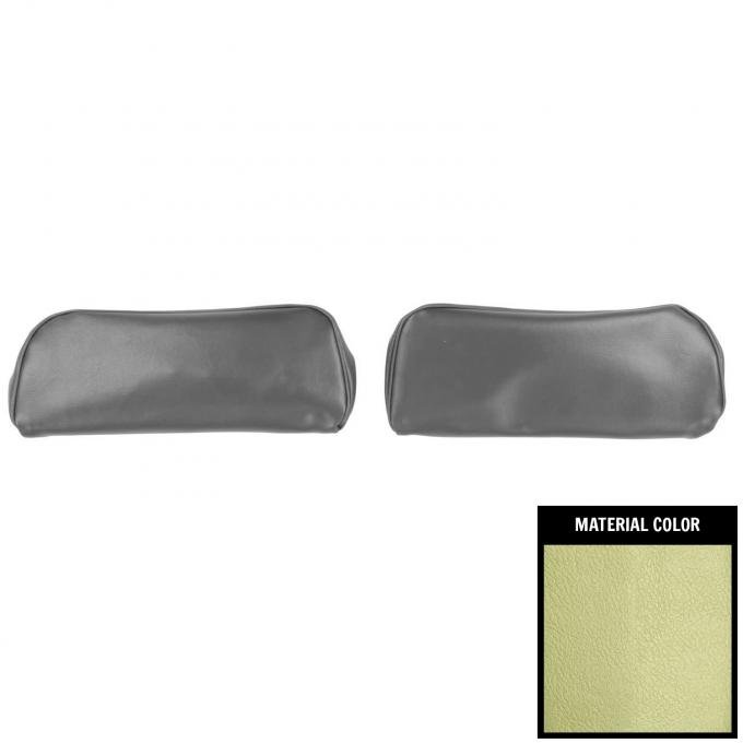PUI Interiors 1968-1972 Chevelle/GTO/Cutlass/Skylark/Nova Lt Green Bucket Seat Head Rest Cover 68AH23U
