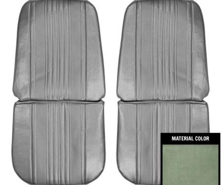 PUI Interiors 1970 Chevrolet Chevelle Dark Metalic Green Front Bucket Seat Covers 70AS24U