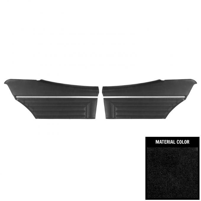 PUI Interiors 1971-72 Buick Skylark/GS Standard Hardtop Pre-Assembled Black Rear Door Panels 71UDS10C-P
