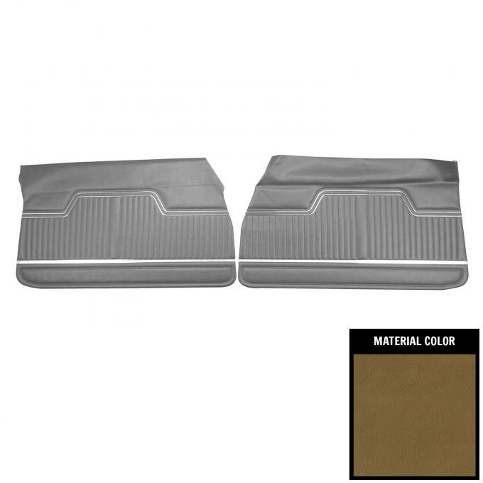 PUI Interiors 1971 Chevrolet Chevelle Jade Green Front Door Panels D249-3