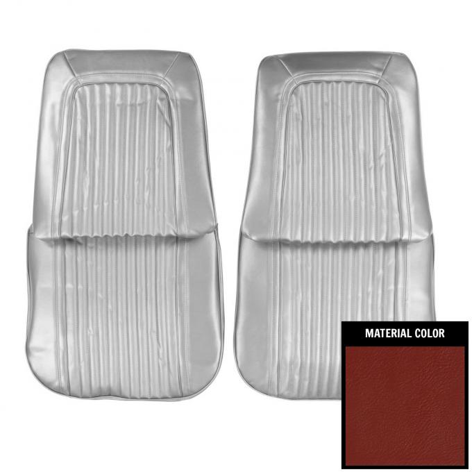 PUI Interiors 1968 Oldsmobile Cutlass Supreme Red Front Bucket Seat Covers 68CS30U-1