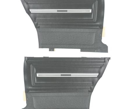PUI Interiors 1966 Chevrolet Chevelle Hardtop Black Rear Door Panels D280C
