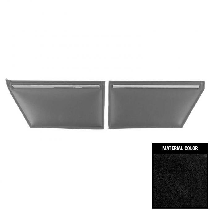 PUI Interiors 1981-1987 Chevrolet Malibu Hardtop Black Rear Door Panels 81AD70C