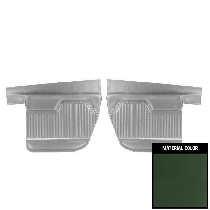 PUI Interiors 1970-1972 Chevrolet Chevelle 4 Door Hardtop/Wagon Dark Green Rear Door Panels 70AD4D25W