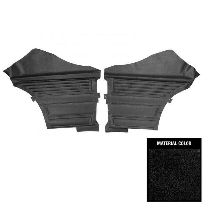 PUI Interiors 1968 Chevrolet Chevelle Hardtop Black Gold Edition Rear Door Panels DO310C