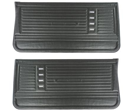 PUI Interiors 1967 Chevrolet Chevelle Pre-Assembled Black Front Door Panels PD230