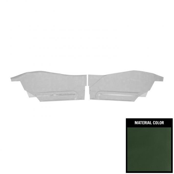 PUI Interiors 1972 Pontiac GTO/Lemans Sport Hardtop Dark Green Rear Door Panels D484C