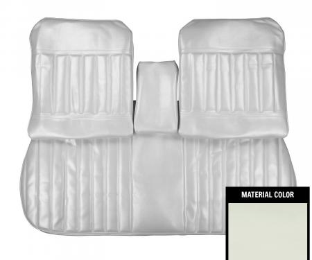 PUI Interiors 1971-1972 Buick Skylark/GS Custom White Front Bench W/Arm Rest Seat Cover 71US37B1