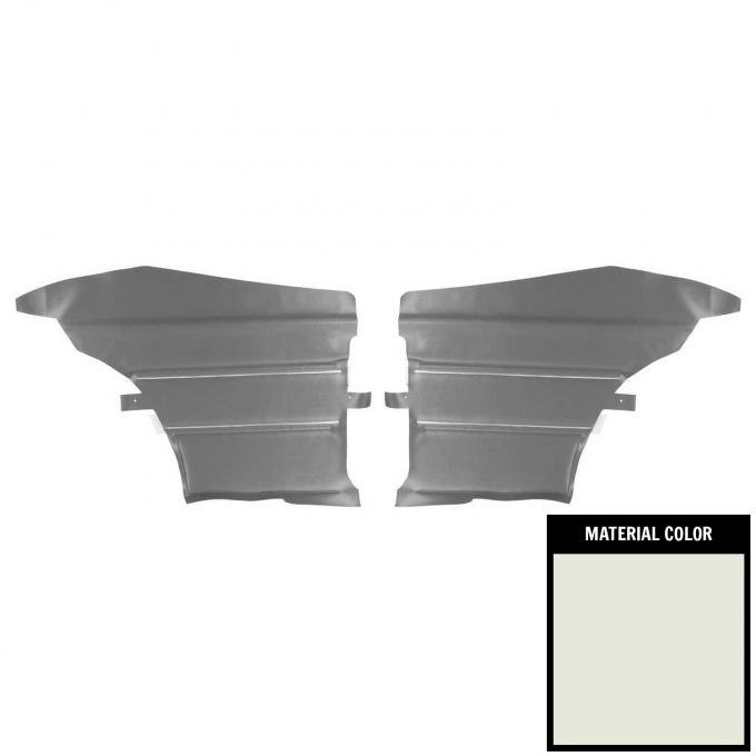 PUI Interiors 1969 Pontiac GTO/Lemans Hardtop White/Black Rear Door Panels D458C
