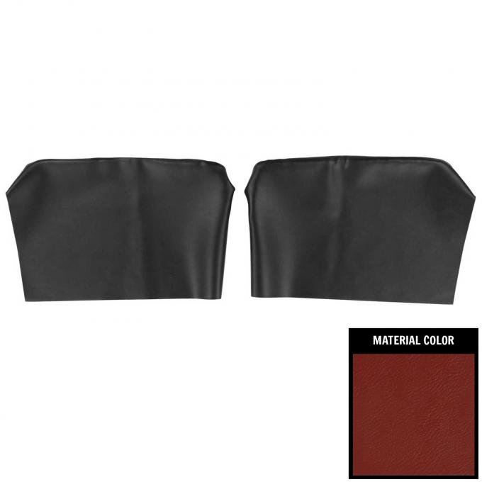 PUI Interiors 1968 Oldsmobile Cutlass Supreme Hardtop Red Rear Arm Rest Covers 68CR30C