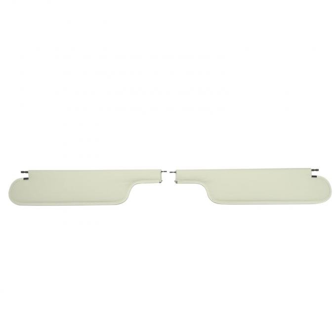 PUI Interiors 1968-1970 Chevrolet Chevelle/El Camino White Ribbed Sun Visors SV5101RC