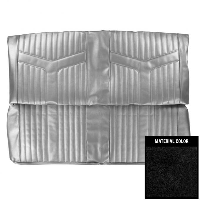 PUI Interiors 1969 Pontiac GTO Hardtop Black Rear Bench Seat Cover 69GS10C