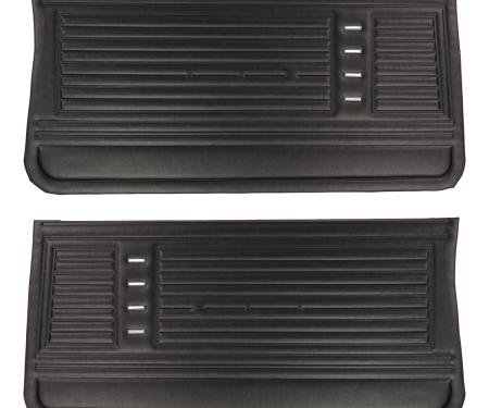 PUI Interiors 1967 Chevrolet Chevelle Black Pre-Assembled Gold Edition Front Door Panels PDO230