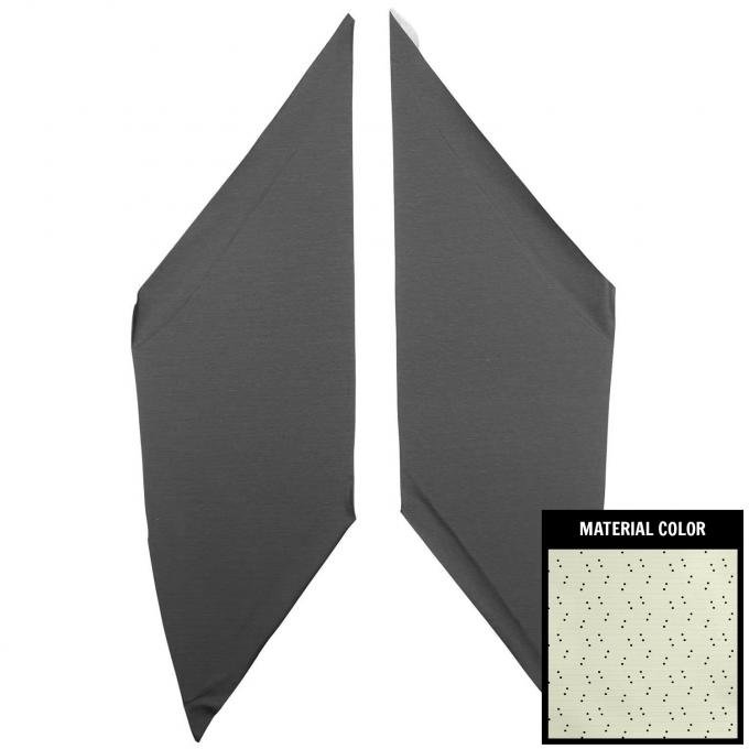 PUI Interiors 1966-1967 Pontiac GTO/Lemans White Perforated Vinyl Covered Earmuff Boards 66AHB101B
