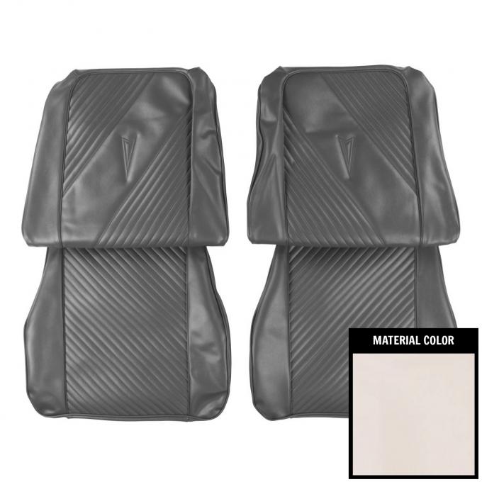 PUI Interiors 1965 Pontiac GTO White Front Bucket Seat Covers 65GS69U
