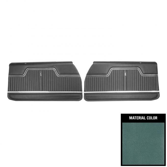 PUI Interiors 1969 Chevrolet El Camino Pre-Assembled Dark Blue Front Door Panels PDE256