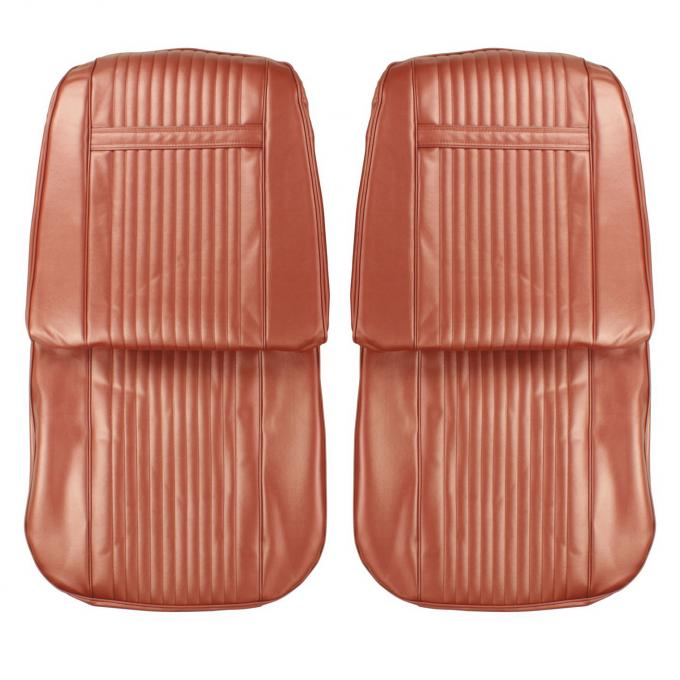 PUI Interiors 1966 Pontiac Grand Prix Metallic Red Front Bucket Seat Covers 66PS08U