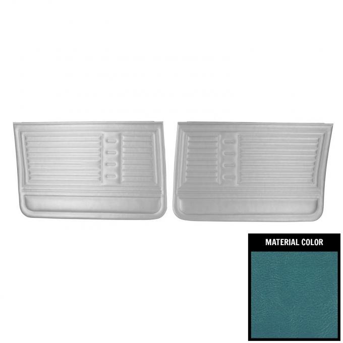 PUI Interiors 1967 Chevrolet Chevelle 4 Door Hardtop Bright Blue Front Door Panels 67AD4D14FC