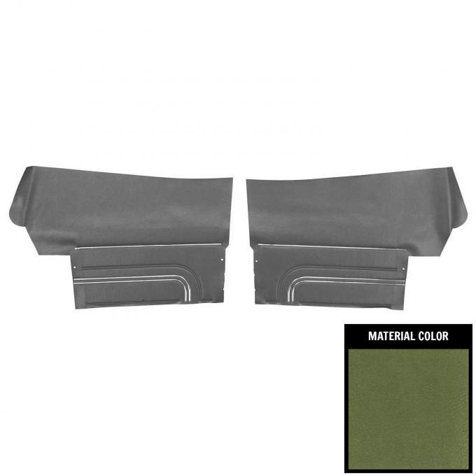 PUI Interiors 1971 Pontiac GTO Convertible Platinum Edition Jade Green Rear Door Panels 71GD19V