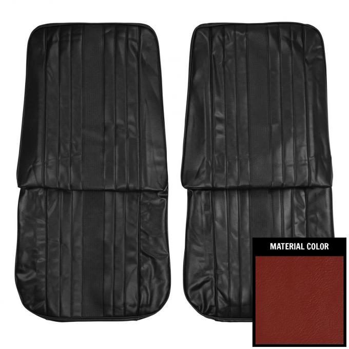PUI Interiors 1969 Chevrolet Chevelle Red Front Bucket Seat Covers 69AS30U